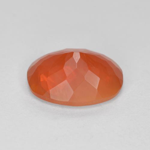 Opale de feu orange naturelle coupe ovale, 1,70 ct, transparent