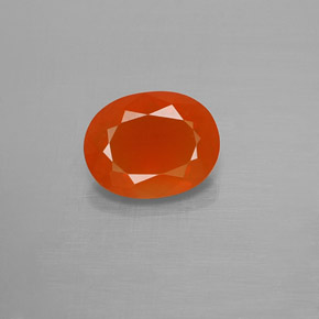Opale de feu orange naturelle coupe ovale, 1,19 ct, transparent