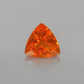 Opale de feu orange naturelle trillion, 0,57 ct, transparent