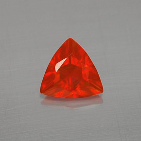 Opale de feu orange naturelle trillion, 0,37 ct, transparent