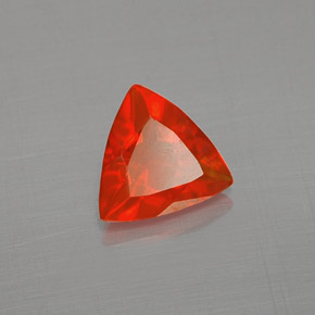 Opale de feu orange naturelle trillion, 0,37 ct, transparent