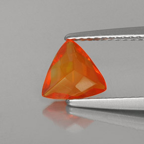 Opale de feu orange naturelle trillion, 0,55 ct, transparent