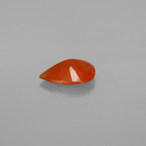 Opale de feu Orange rougeâtre naturelle En forme de poire, 0.72 ct, Transparent