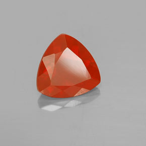 Opale de feu Orange rougeâtre naturelle Trillion, 1.97 ct, Transparent