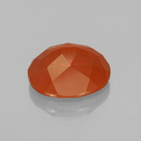 Opale de feu Orange rougeâtre naturelle Coupe ovale, 4.76 ct, Transparent