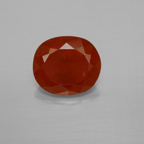 Opale de feu Orange rougeâtre naturelle Coupe ovale, 2.57 ct, Transparent