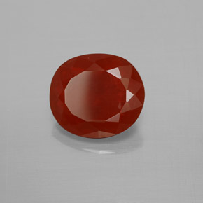 Opale de feu Orange rougeâtre naturelle Coupe ovale, 2.57 ct, Transparent
