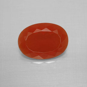 Opale de feu orange naturelle coupe ovale, 2,83 ct, transparent