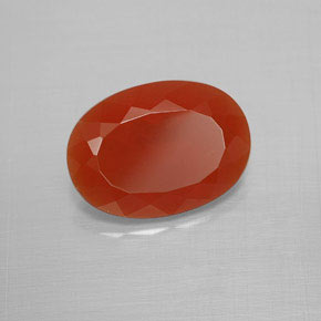 Opale de feu orange naturelle coupe ovale, 2,83 ct, transparent