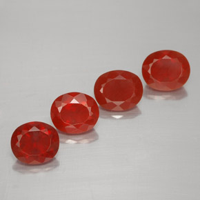 Achetez naturel 3.39ct Rouge moyen Opale de feu gems, Coupe ovale, En provenance Mexique chez GemSelect. En stock, livraison internationale!