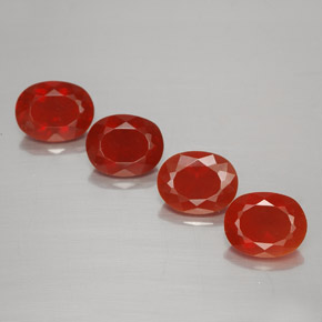Achetez naturel 3,67ct rouge opale de feu gems, coupe ovale, en provenance mexique chez gemselect. en stock, livraison internationale!