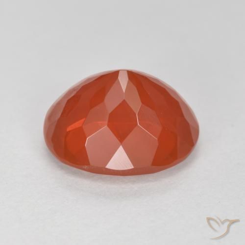 Opale de feu Rouge-orange naturelle ovale, 1.50 ct, Transparent