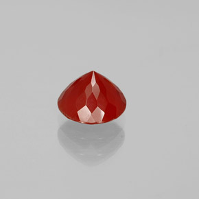 Opale de feu Orange rougeâtre naturelle Coupe roude, 1.40 ct, Transparent