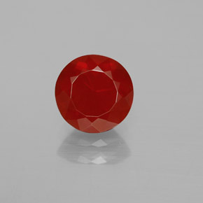 Opale de feu orange naturelle coupe roude, 1,53 ct, transparent