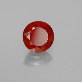 Opale de feu orange naturelle coupe roude, 1,53 ct, transparent