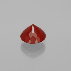 Opale de feu orange naturelle coupe roude, 1,53 ct, transparent