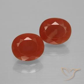 2.35ctw Naturel Rouge moyen Opale de feu, ovale, Transparent