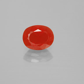 Opale de feu orange naturelle coupe ovale, 1,10 ct, transparent