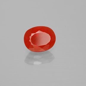 Opale de feu orange naturelle coupe ovale, 1,10 ct, transparent