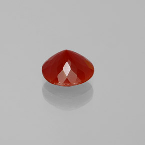 Opale de feu Orange rougeâtre naturelle Coupe roude, 1.26 ct, Transparent