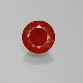 Opale de feu Orange rougeâtre naturelle Coupe roude, 1.57 ct, Transparent