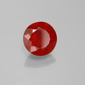 Opale de feu Orange rougeâtre naturelle Coupe roude, 1.57 ct, Transparent