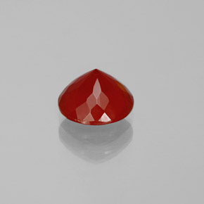 Opale de feu Orange rougeâtre naturelle Coupe roude, 1.57 ct, Transparent