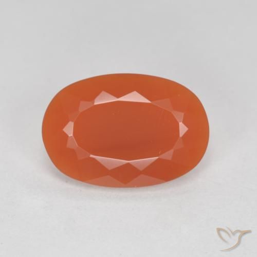 1.27ct Naturel Rouge feu Opale de feu, ovale, Transparent