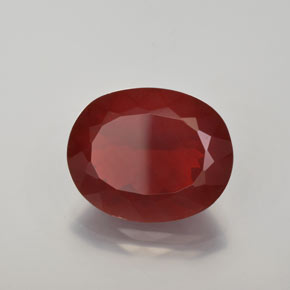 Opale de feu Rouge-orange naturelle Coupe ovale, 5.48 ct, Transparent