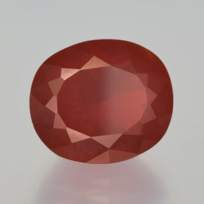 Opale de feu rouge naturelle transparent, 4,68 ct, transparent / translucide