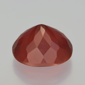 Opale de feu rouge naturelle transparent, 4,68 ct, transparent / translucide