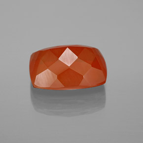 Opale de feu orange naturelle coupe coussin, 3,70 ct, transparent