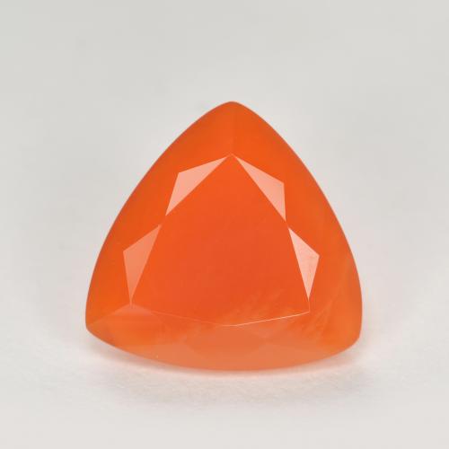 Opale de feu orange vif naturelle trillion, 1,55 ct, transparent