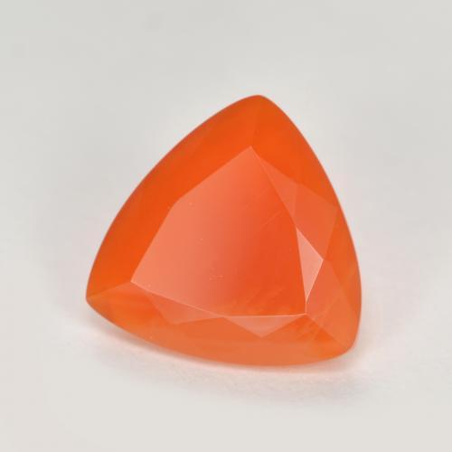 Opale de feu orange vif naturelle trillion, 1,55 ct, transparent