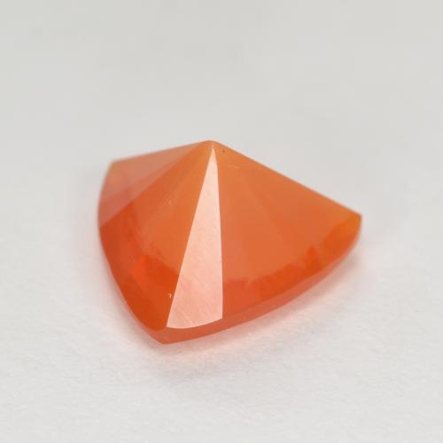 Opale de feu orange vif naturelle trillion, 1,55 ct, transparent