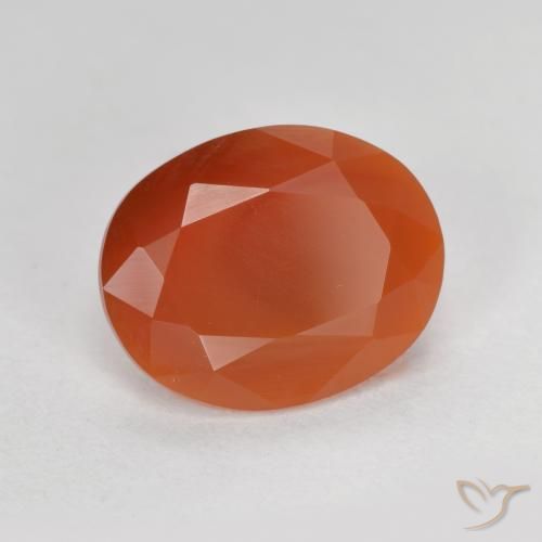 Opale de feu Rouge léger naturelle ovale, 1.74 ct, Translucide