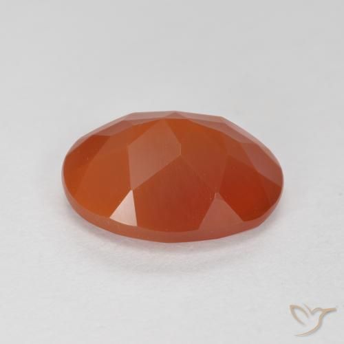 Opale de feu Rouge léger naturelle ovale, 1.74 ct, Translucide