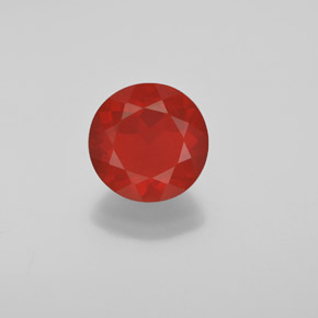 Opale de feu orange naturelle coupe roude, 1,79 ct, transparent