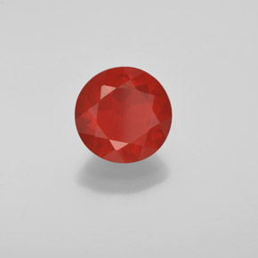 Opale de feu orange naturelle coupe roude, 1,79 ct, transparent