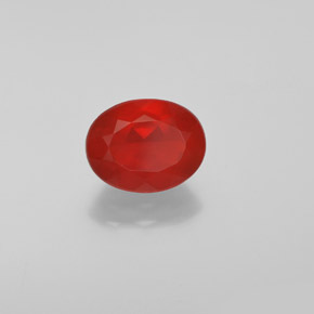 Opale de feu orange naturelle coupe ovale, 1,47 ct, transparent