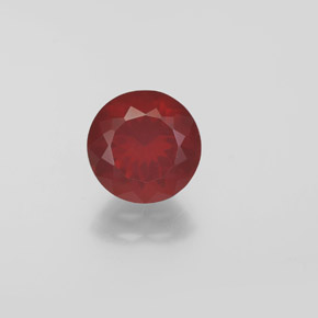 Opale de feu rouge naturelle transparent, 1,27 ct, transparent / translucide