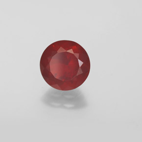 Opale de feu rouge naturelle transparent, 1,27 ct, transparent / translucide