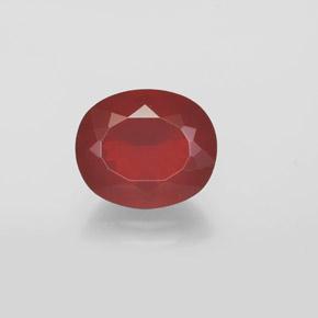 Opale de feu rouge naturelle transparent, 1,95 ct, transparent / translucide