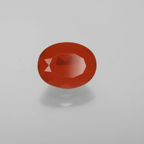 Opale de feu Orange naturelle Coupe ovale, 1.29 ct, Transparent