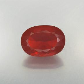 Opale de feu Orange rougeâtre naturelle Coupe ovale, 3.09 ct, Transparent