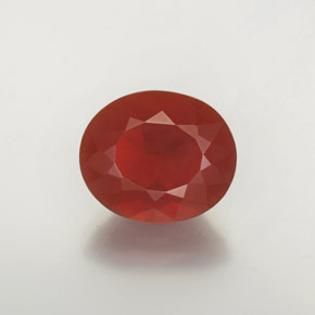 Opale de feu rouge naturelle transparent, 2,96 ct, transparent / translucide
