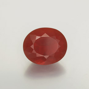 Opale de feu rouge naturelle transparent, 2,96 ct, transparent / translucide