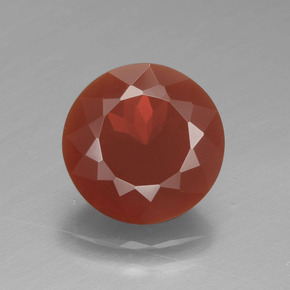 Opale de feu orange naturelle coupe roude, 2,11 ct, transparent