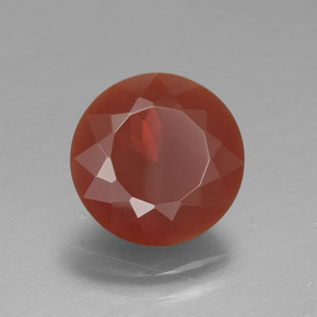 Opale de feu orange naturelle coupe roude, 2,11 ct, transparent