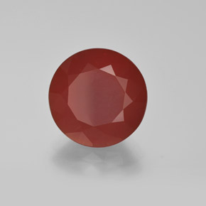 Opale de feu Orange rougeâtre naturelle Coupe roude, 4.74 ct, Translucide